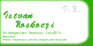 istvan moskoczi business card
